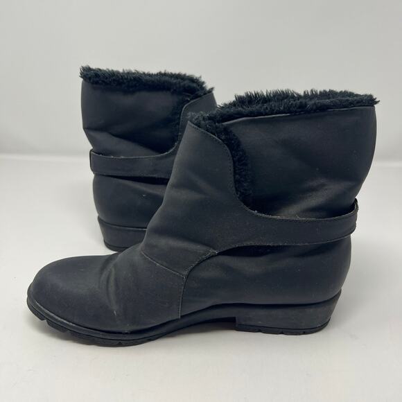 Naturalizer Black Slip On Belted Black Women's Boots Size 7.5 - Picture 8 of 10